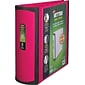 Staples® Better 3" 3 Ring View Binder with D-Rings, Pink (22724)