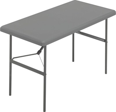 Iceberg® IndestrucTables TOO™ 1200 Series Folding Table, 48x24, Charcoal