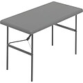 Iceberg® IndestrucTables TOO™ 1200 Series Folding Table, 48x24, Charcoal