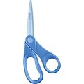 Westcott® Bent-Handle 8 Non-Stick Stainless Steel Standard Scissors, Pointed Tip, Blue (14867)