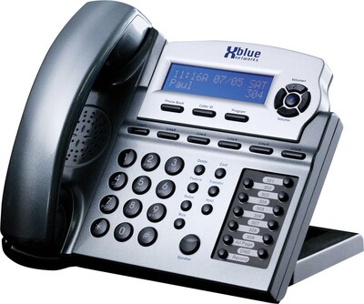Xblue® X16 6-Line Backlit Digital Telephone, Titanium Metallic