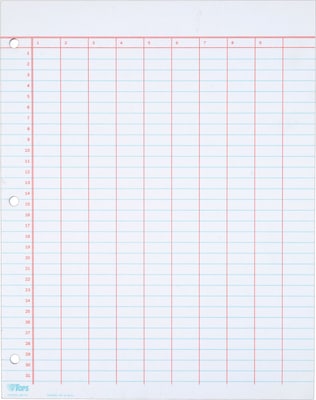 TOPS Data Notepad, 8-1/2 x 11, White, 50 Sheets/Pad (3619)