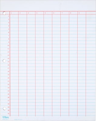 TOPS Data Notepad, 8-1/2 x 11, White, 50 Sheets/Pad (3619)