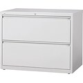 Quill Brand® 2-Drawer Lateral File Cabinet, Locking, Letter/Legal, Gray, 42W (20300D)