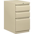 HON® Brigade Efficiencies™ Mobile Pedestal, Box/Box/File, Putty, 22-7/8D