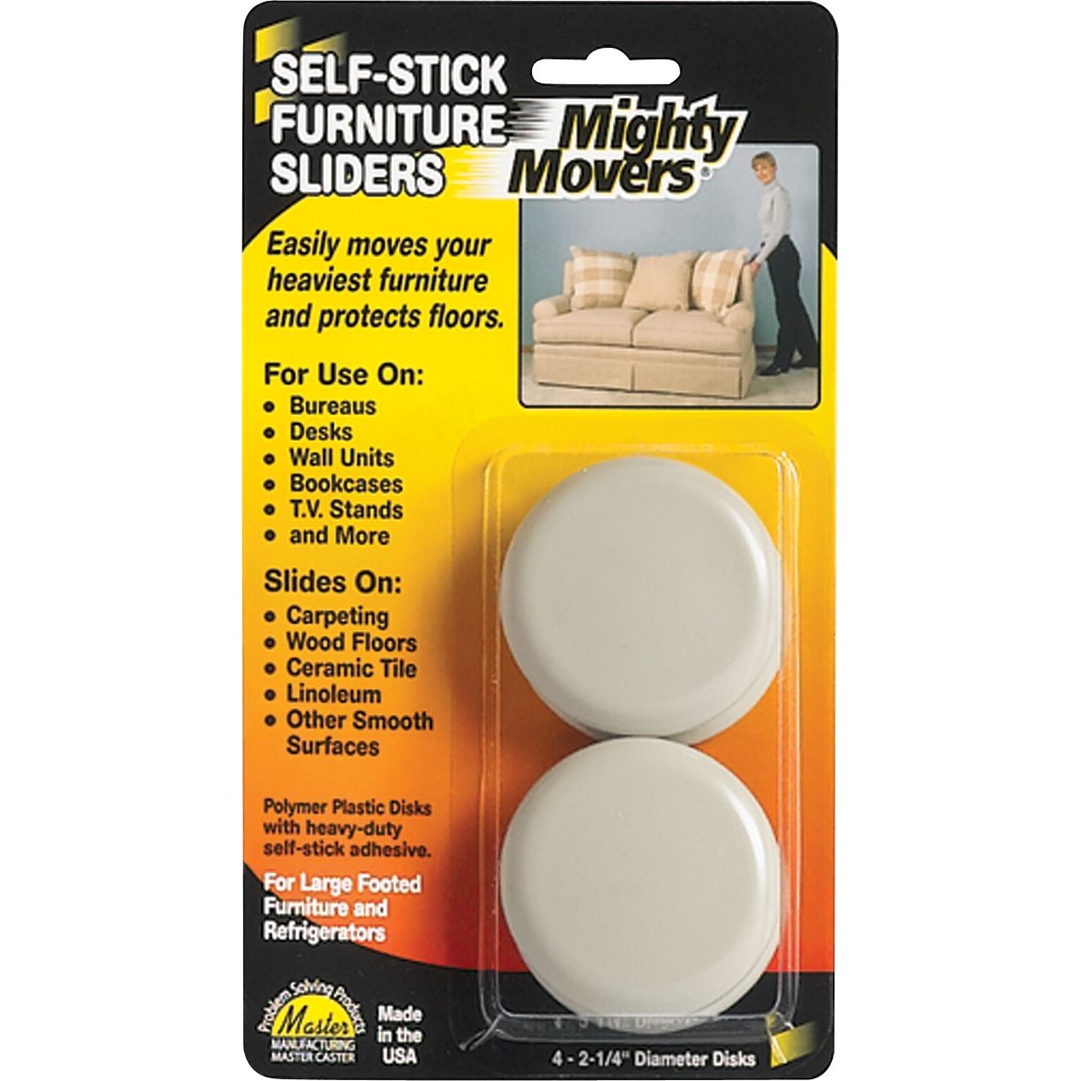 Mighty Mite Furniture Sliders, 4 Pack