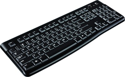 Logitech K120 USB Keyboard, Black (920-002478)