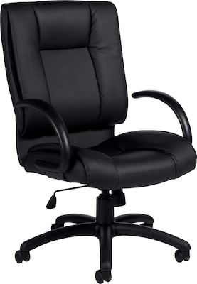 Offices To Go Luxhide Exec High-Back Chair, Bonded Leather, Black (OTG2700BL20)