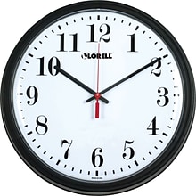 Lorell Wall Clock, Black, 13.25