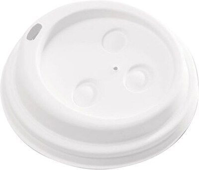 NatureHouse® Drink-thru Hot Cups Lid for 10 - 20 oz. Hot Cups, White, 50/Pack