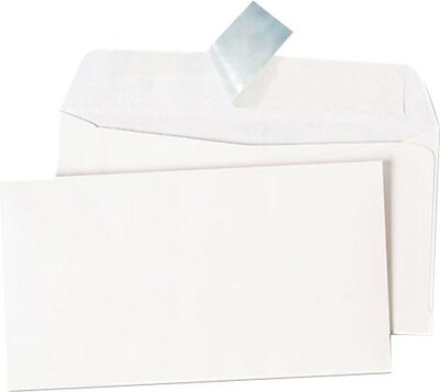 Universal #6 3/4 Pull & Seal Business Envelopes, 3 5/8 x 6 1/2, White, 100/Box (UNV36000)