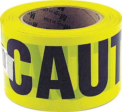 Intertape Polymer Group® Caution Safety Awareness Banner, 3W x 300L, Yellow (761-600CC-300)