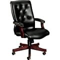 HON® 6540 Executive High Back Glove-Soft Vinyl Knee Tilt Chair, Black