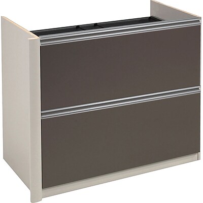 Bestar® Connexion Collection 2-Drawer Lateral File Cabinet, Letter/Legal, Sandstone/Slate, 34W (9362059)
