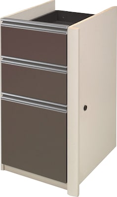 Bestar® Connexion Collection 3-Drawer Full Pedestal File Cabinet, Letter/Legal, Sandstone, 15W (936