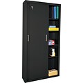 Sandusky 72H Sliding Door Steel Storage Cabinet with 5 Shelves, Black (BA4S 361872-09)