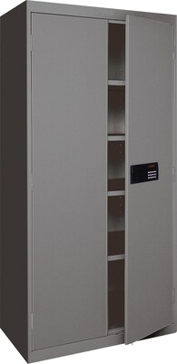 Sandusky 72H Keyless Electronic Lock Steel Storage Cabinet with 5 Shelves, Charcoal (EA4E361872-02)