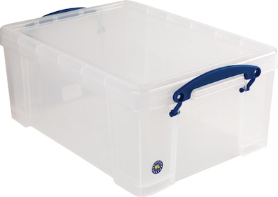 Really Useful Box 9.5 Quart Snap Lid Clear Storage Bin, 4/Pack (9C-PK4CB)