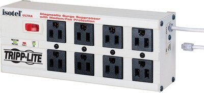 Tripp Lite® 8-Outlet Surge Protector, Black, 12-ft. Cord, 3840 Joules