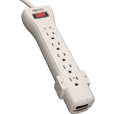 Tripp Lite® 7-Outlet Surge Protector, Grey, 15-ft. Cord, 2470 Joules