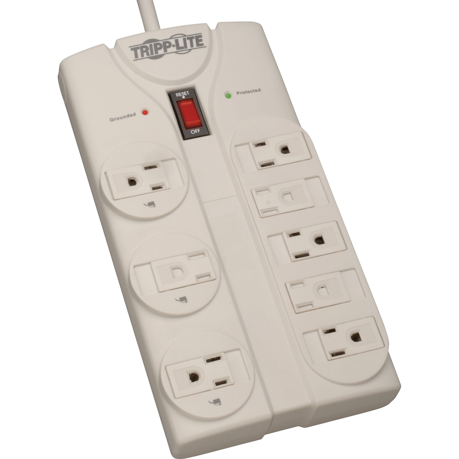 Tripp Lite 8 Outlet Surge Suppressor, 8 Cord, 1500 Joules (TLP808)