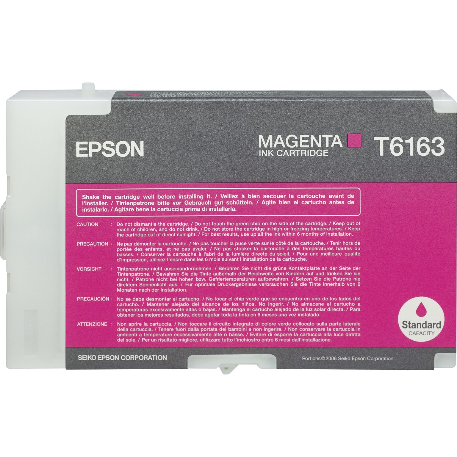 Epson T616 Magenta Standard Yield Ink Cartridge