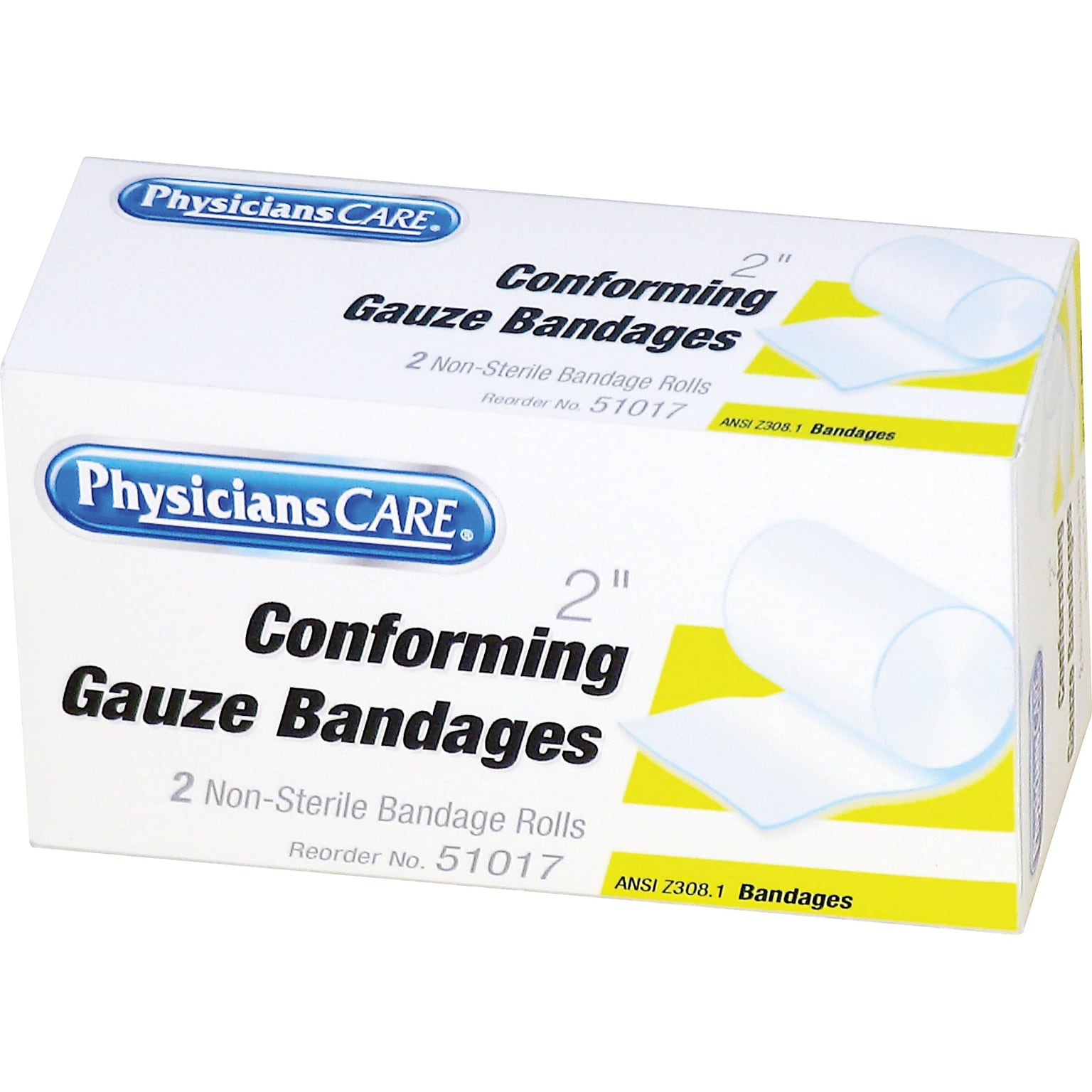 PhysiciansCare Gauze, 2 Non-Sterile Roll, 2/Box (51017)