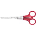 Westcott® All Purpose 7 Stainless Steel Standard Scissors, Pointed Tip, Red (ACM40617)