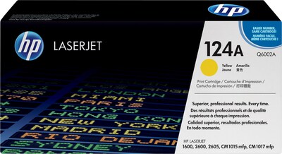 HP 124A Yellow Standard Yield Toner Cartridge (Q6002A)