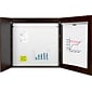 MasterVision® Conference Cabinet, 48 x 48" Closed, Ebony Frame/White Dry-Erase Surface