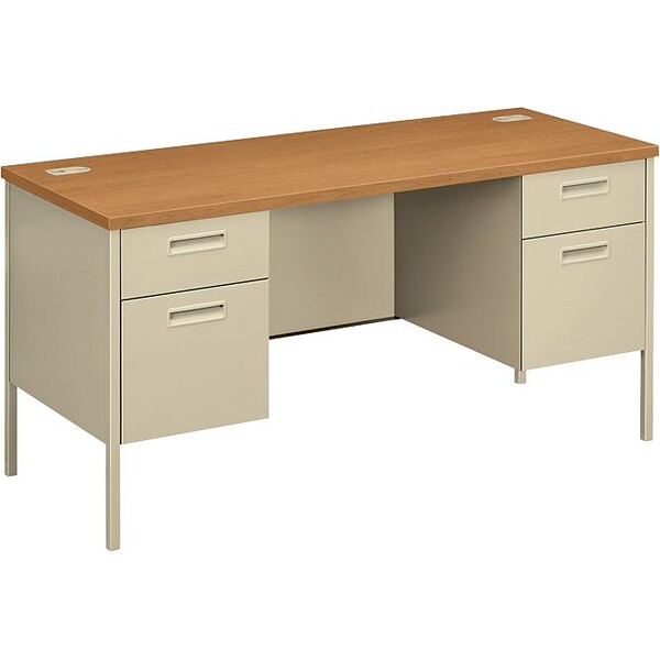 HON® Metro Classic Double Credenza, 60W, Harvest/Putty, 29 1/2H x 60W x 24D