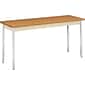 HON® Utility Table, Harvest Oak/Putty, 20x60"