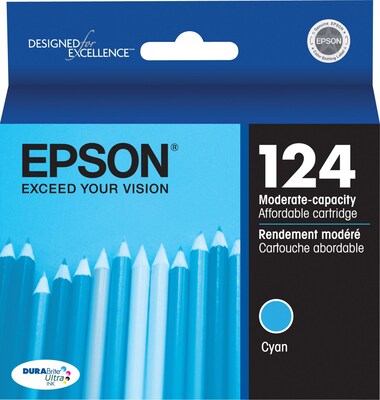 Epson T124 Cyan Standard Yield Ink Cartridge