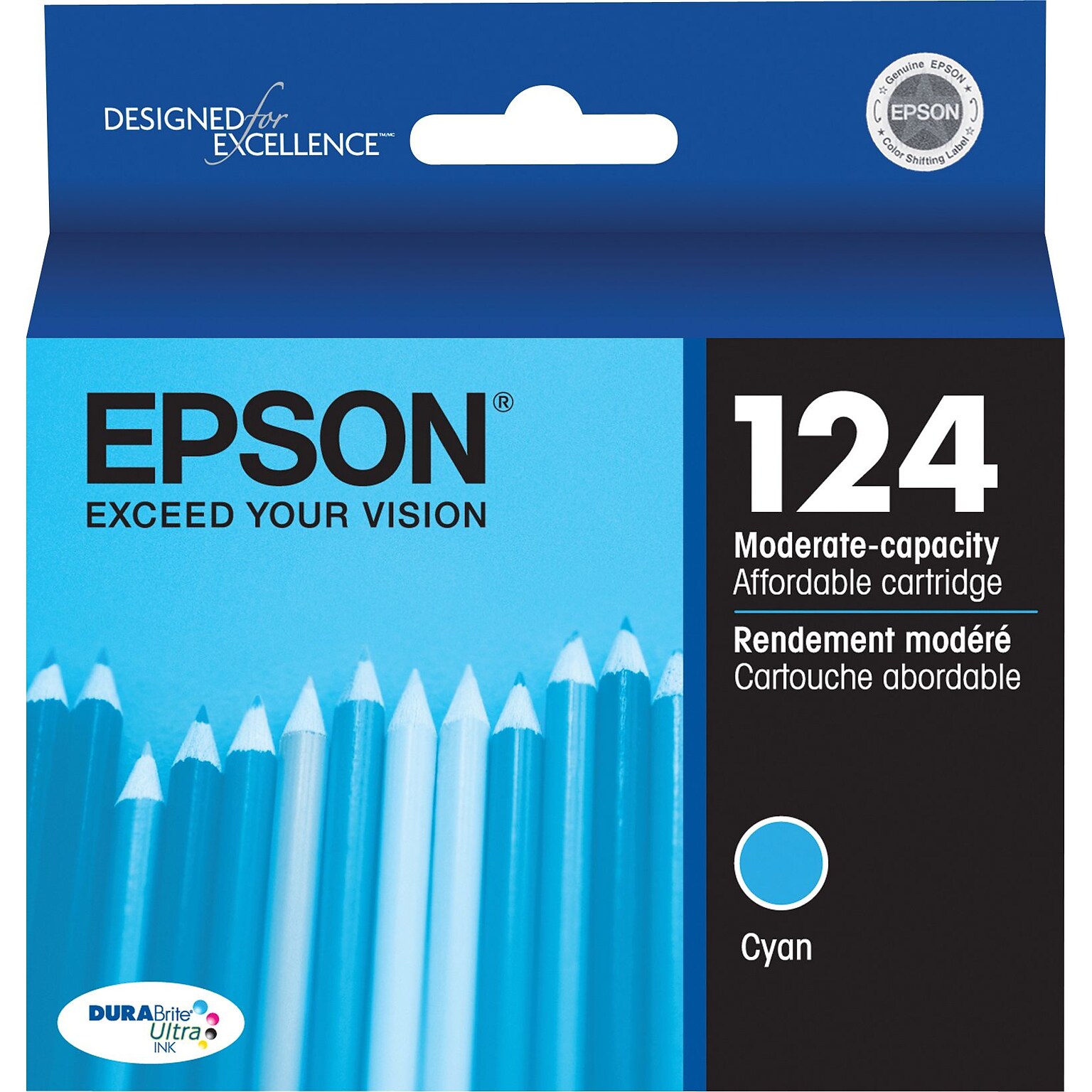 Epson T124 Cyan Standard Yield Ink Cartridge