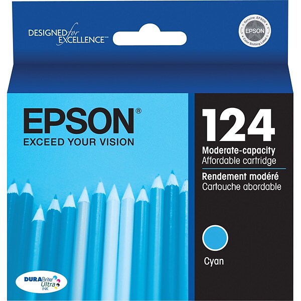 Epson T124 Cyan Standard Yield Ink Cartridge