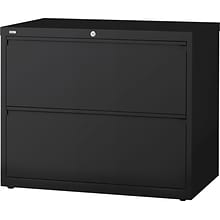 Quill Brand® Commercial 2 File Drawer Lateral File Cabinet, Assembled, Black, Letter/Legal, 30W (20