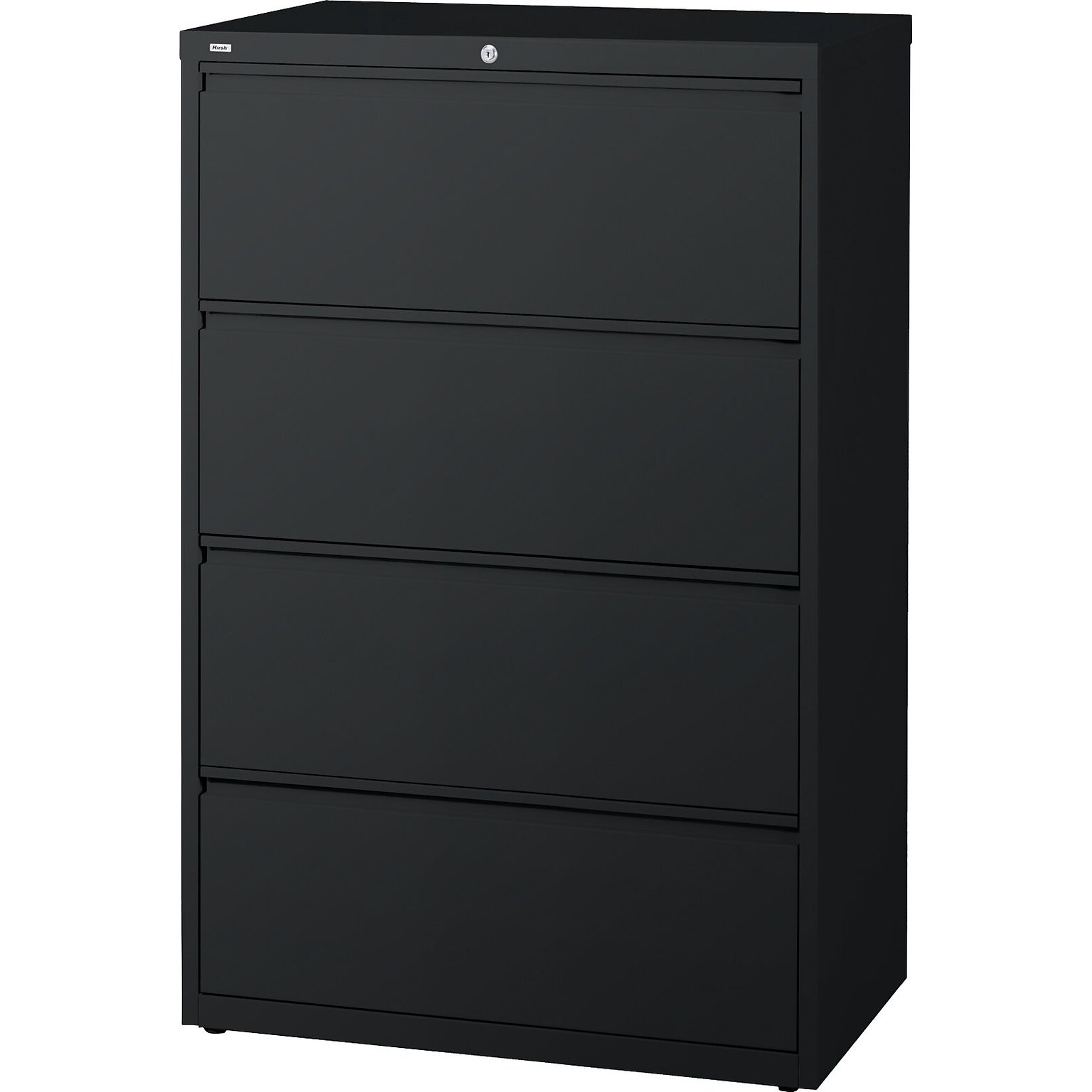 Quill Brand® Commercial 4 File Drawers Lateral File Cabinet, Assembled, Black, Letter/Legal, 30W (20070D)