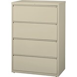 Quill Brand® Commercial 4-Drawer Lateral File Cabinet, Assembled, Letter/Legal, Putty/Beige, 30W (2