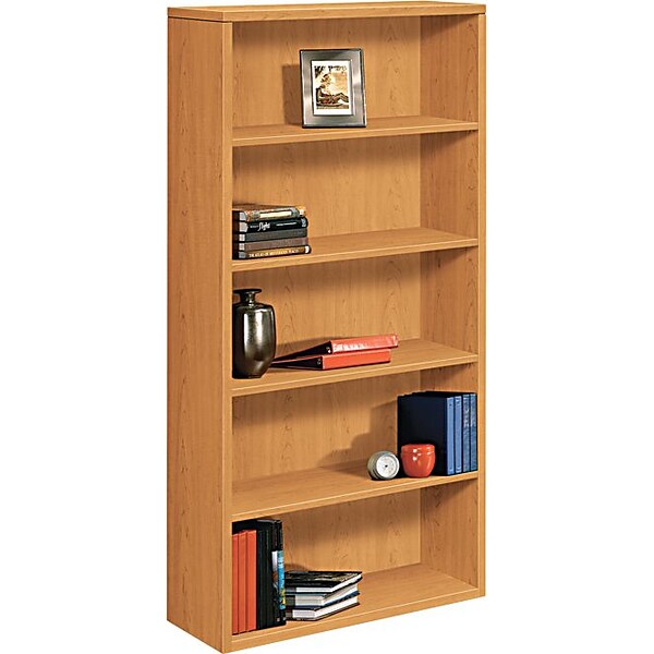 HON® 10500 Series Bookcase, Harvest, 5-Shelf, 71H