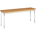 HON® Utility Table, Harvest Oak/Putty, 18x72