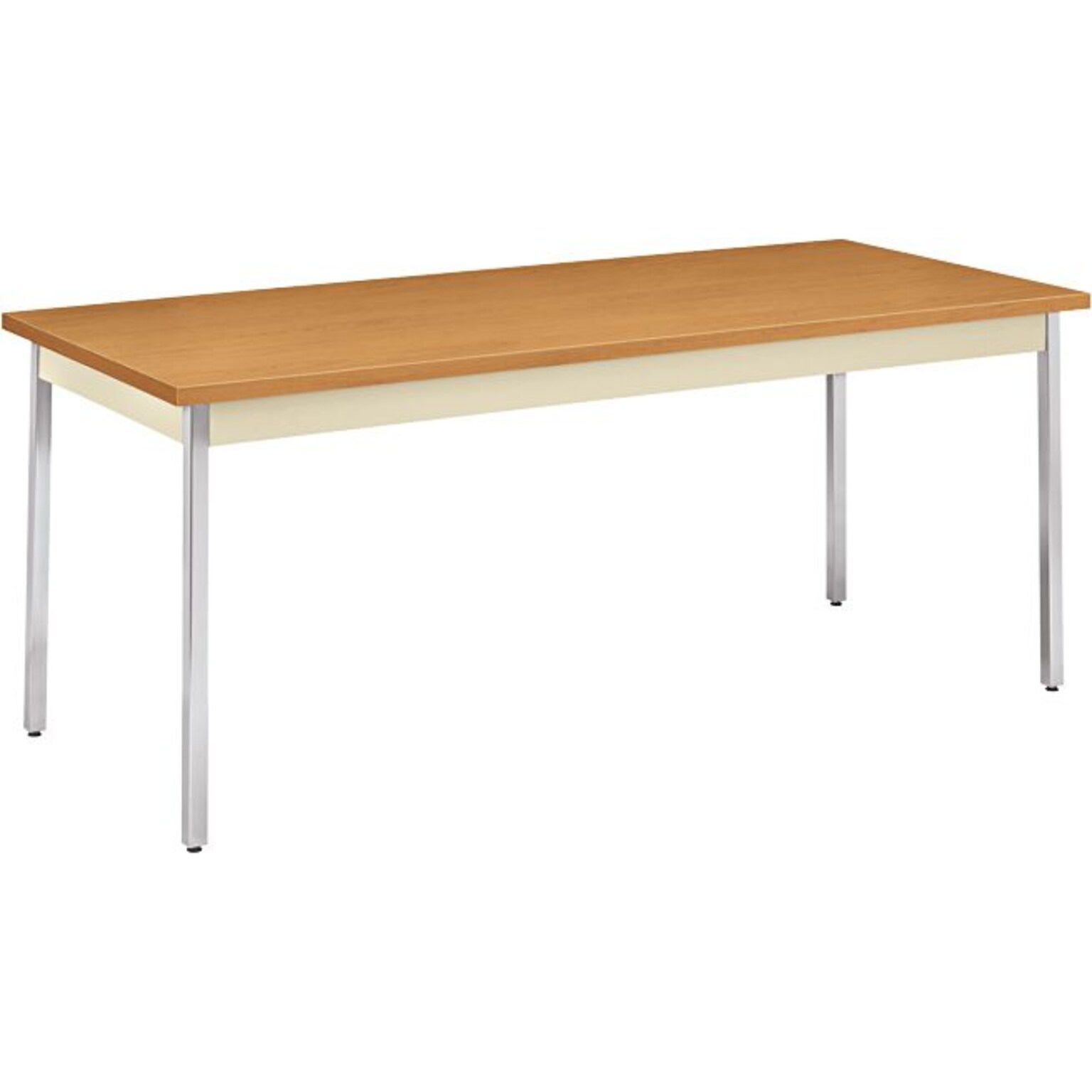 HON® Utility Table, Harvest Oak/Putty, 30x72