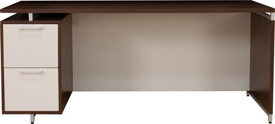 Regency® OneDesk® Collection in Java Finish, Single-Pedestal Credenza