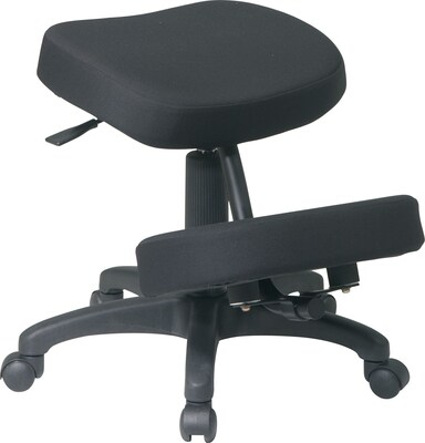 Office Star Ergonomic Fabric Knee Chair, Black (KCM1425)