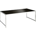 OSP Designs Wall Street Coffee Table, Chrome and Black