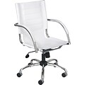 Safco Flaunt Leather Manager Chair, White (3456WH)