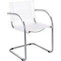 Safco® Flaunt™ Leather Guest Chair, White