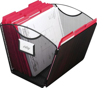 Safco Onyx Mesh Desktop Tub File, Letter Size, Black (2162BL)