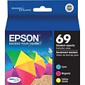 Epson T69 Cyan/Magenta/Yellow Standard Yield Ink Cartridge, 3/Pack