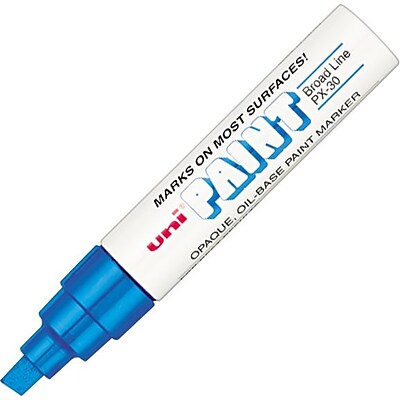 uni-ball Uni-Paint Marker, Broad Tip, Blue Ink, Each