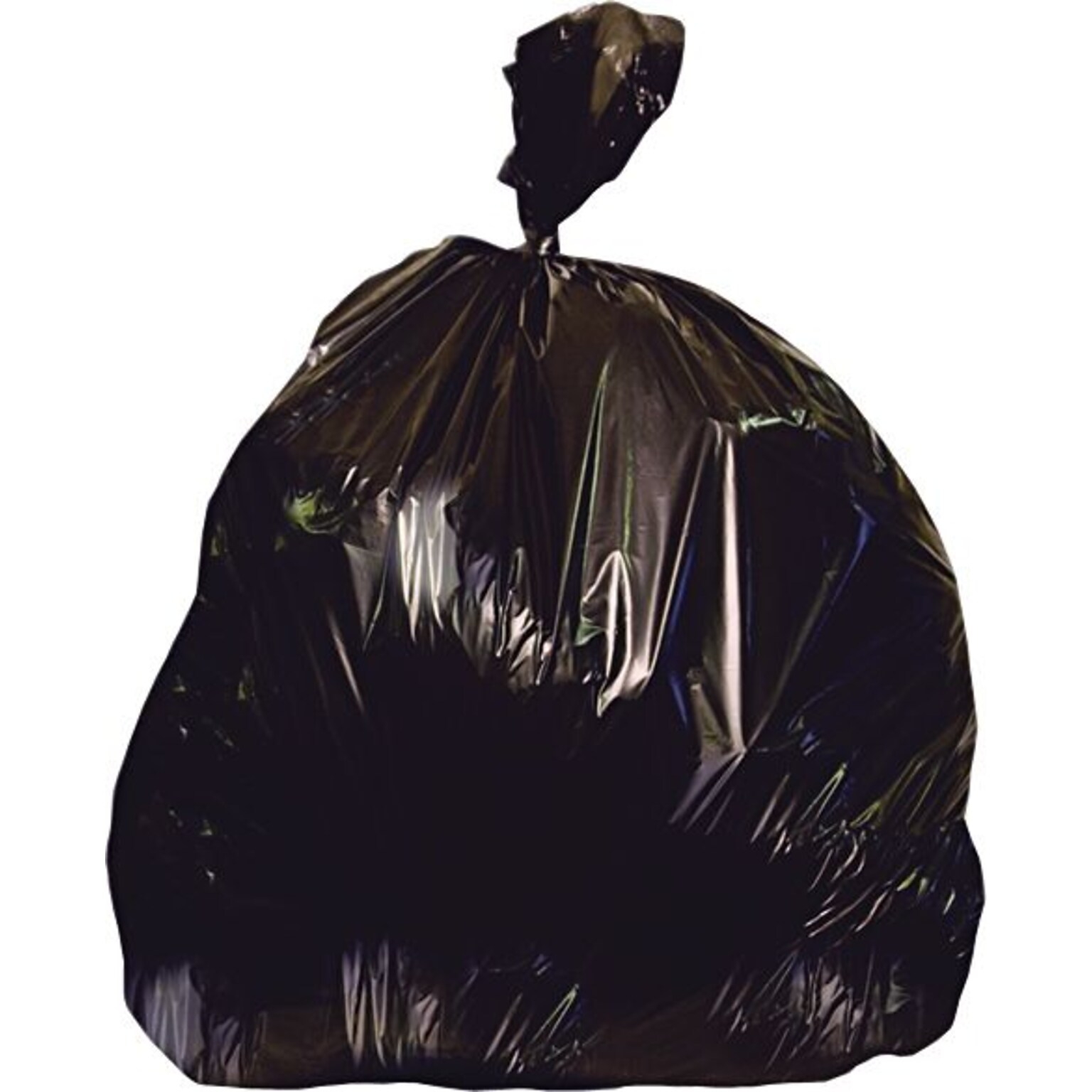 Heritage 55-60 Gallon Industrial Trash Bag, 38 x 58, Low Density, 1.5 mil, Black, 100 Rolls (X7658AK)